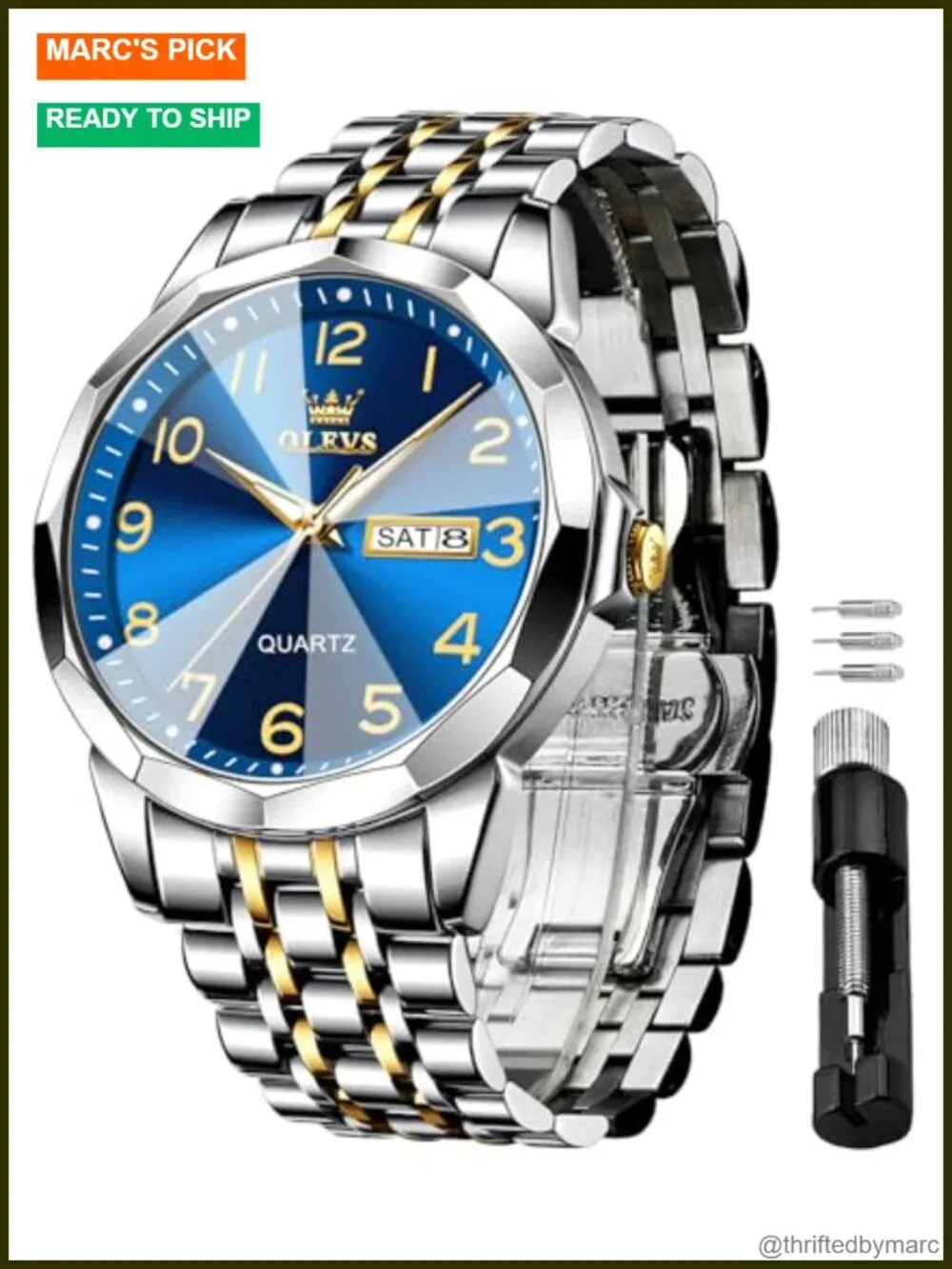 Luxury Dress Analog Quartz Stainless Steel Watch Luminous Date Business Casual